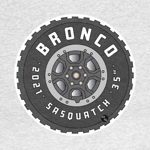 Bronco Sasquatch Tire by AltTabStudio